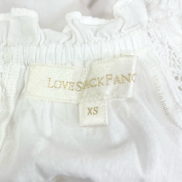 ♦️SOLD♦️LoveShackFancy Odina Embroidered White Cotton Blouse - Picture 15 of 16